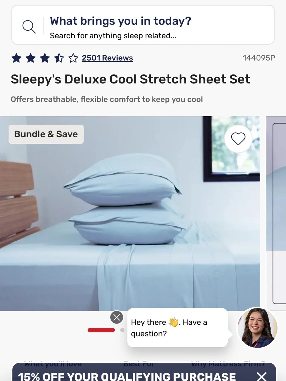 Deluxe Cool Stretch Sheet Set — Light Blue